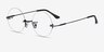 Palo Alto Black MetalEyeglass Frames from EyeBuyDirect, Angle View