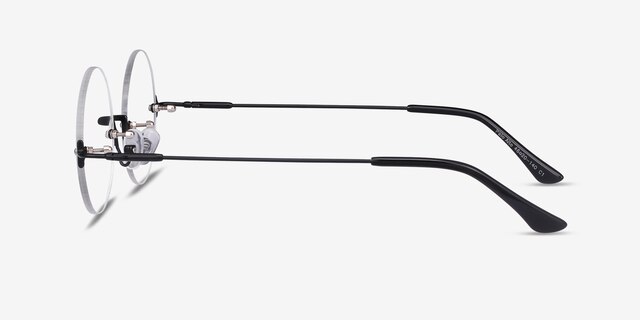 Palo Alto Black MetalEyeglass Frames from EyeBuyDirect, Side View