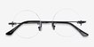 Palo Alto Black MetalEyeglass Frames from EyeBuyDirect, Closed View