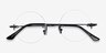 Palo Alto Black MetalEyeglass Frames from EyeBuyDirect, Closed View