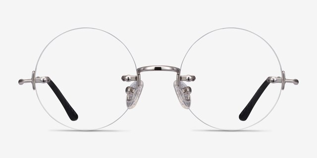 Palo Alto Argenté MétalMontures de lunettes de vue d'EyeBuyDirect, Vue de Face