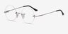 Palo Alto Argenté MétalMontures de lunettes de vue d'EyeBuyDirect, Vue d'Angle