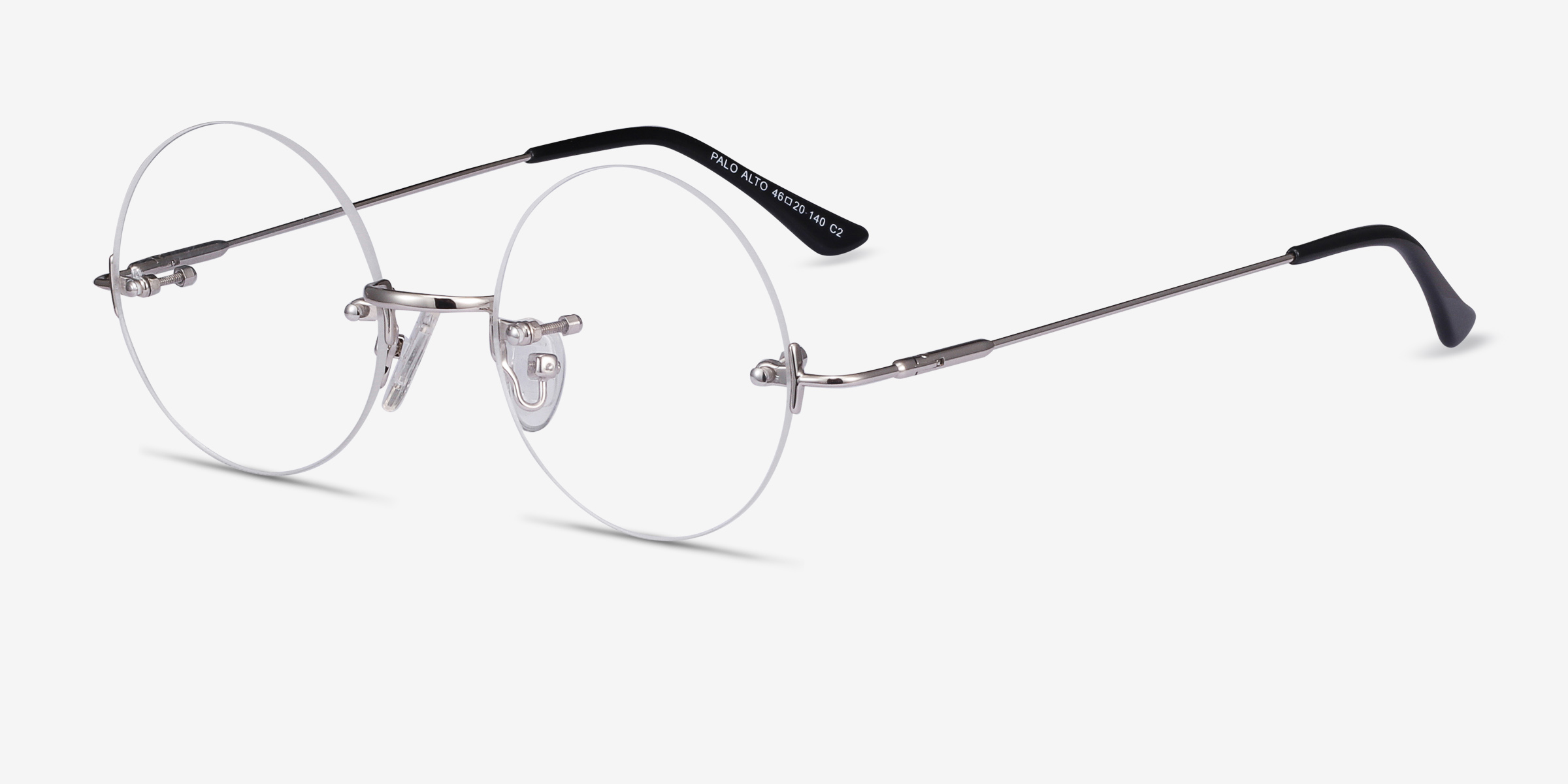 Palo Alto Round Silver Rimless Eyeglasses Eyebuydirect