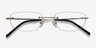 Melbourne Silver MetalEyeglass Frames from EyeBuyDirect, Closed View