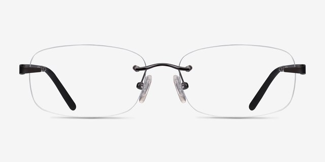 Vernon Gunmetal Acetate-metalEyeglass Frames from EyeBuyDirect, Front View