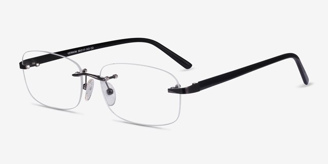 Vernon Gunmetal Acetate-metalEyeglass Frames from EyeBuyDirect, Angle View