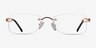 Rivet Golden & Brown MétalMontures de lunettes de vue d'EyeBuyDirect, Vue de Face