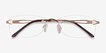Rivet Golden & Brown MetalEyeglass Frames from EyeBuyDirect, Closed View