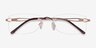 Rivet Golden & Brown MétalMontures de lunettes de vue d'EyeBuyDirect, Vue Rapprochée