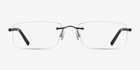 Edison Brun Métal Montures de lunettes de vue d'EyeBuyDirect, Vue de Face