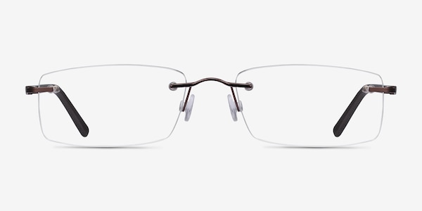 Edison Brown Metal Eyeglass Frames