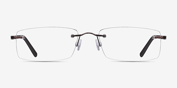 Edison Brown Metal Eyeglass Frames