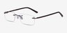 Edison Brun MétalMontures de lunettes de vue d'EyeBuyDirect, Vue d'Angle