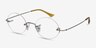 Silver Line Silver MétalMontures de lunettes de vue d'EyeBuyDirect, Vue d'Angle