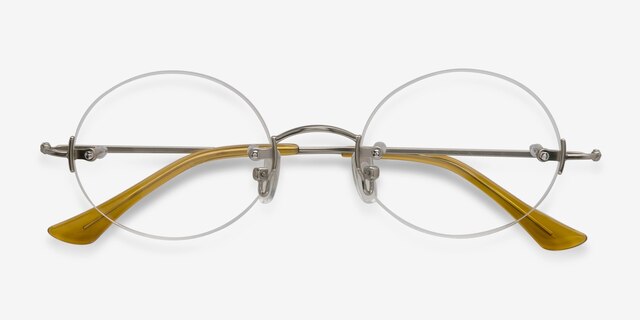 Silver Line Silver MétalMontures de lunettes de vue d'EyeBuyDirect, Vue Rapprochée