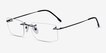 Woodrow Black MetalEyeglass Frames from EyeBuyDirect, Angle View