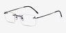 Woodrow Black MetalEyeglass Frames from EyeBuyDirect, Angle View