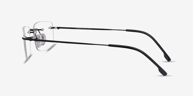 Woodrow Black MetalEyeglass Frames from EyeBuyDirect, Side View