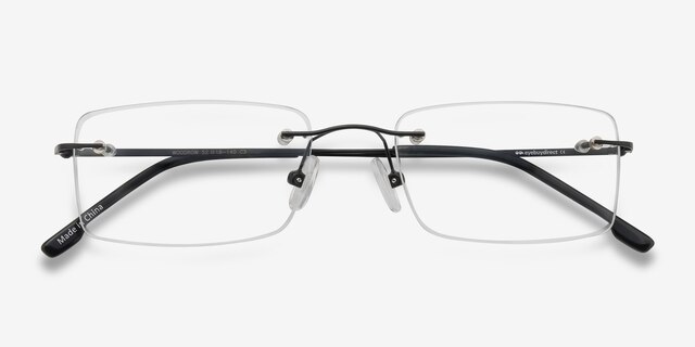 Woodrow Black MetalEyeglass Frames from EyeBuyDirect, Closed View