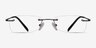 South Gunmetal MétalMontures de lunettes de vue d'EyeBuyDirect, Vue de Face