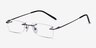 South Gunmetal MétalMontures de lunettes de vue d'EyeBuyDirect, Vue d'Angle
