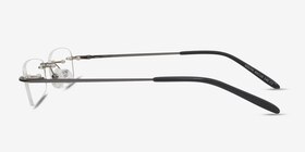 South  Gunmetal  Métal Montures de lunettes de vue d'EyeBuyDirect, Vue de Côté