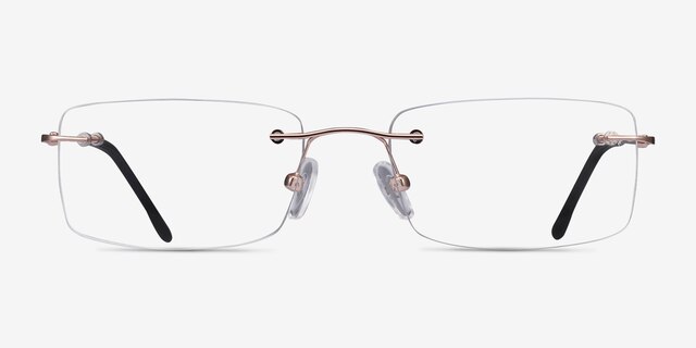 Woodrow Golden MétalMontures de lunettes de vue d'EyeBuyDirect, Vue de Face