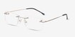 Woodrow Golden MetalEyeglass Frames from EyeBuyDirect, Angle View