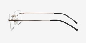 Woodrow  Golden  Métal Montures de lunettes de vue d'EyeBuyDirect, Vue de Côté