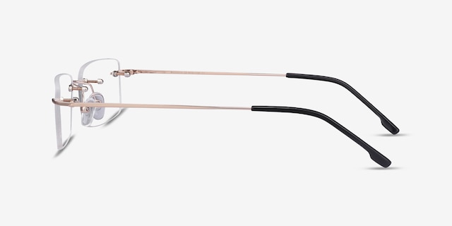 Woodrow Golden MétalMontures de lunettes de vue d'EyeBuyDirect, Vue de Côté