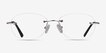Market Silver MetalEyeglass Frames from EyeBuyDirect, Front View