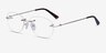 Market Silver MetalEyeglass Frames from EyeBuyDirect, Angle View