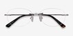 Market Silver MetalEyeglass Frames from EyeBuyDirect, Closed View