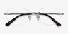 Market Silver MetalEyeglass Frames from EyeBuyDirect, Closed View