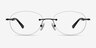 Market Black MetalEyeglass Frames from EyeBuyDirect, Front View