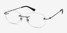 Market Black MetalEyeglass Frames from EyeBuyDirect, Angle View