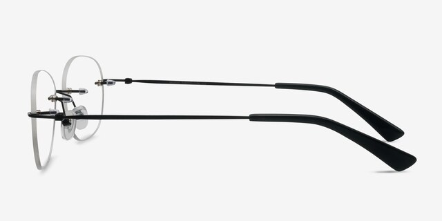 Market Black MetalEyeglass Frames from EyeBuyDirect, Side View