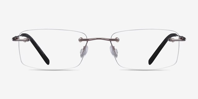 Dimension Gunmetal TitaniumEyeglass Frames from EyeBuyDirect, Front View
