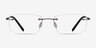 Dimension Gunmetal TitaniumEyeglass Frames from EyeBuyDirect, Front View