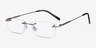Dimension Gunmetal TitaniumEyeglass Frames from EyeBuyDirect, Angle View
