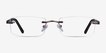 Whistle Gunmetal MetalEyeglass Frames from EyeBuyDirect, Front View