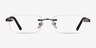 Whistle Gunmetal MetalEyeglass Frames from EyeBuyDirect, Front View
