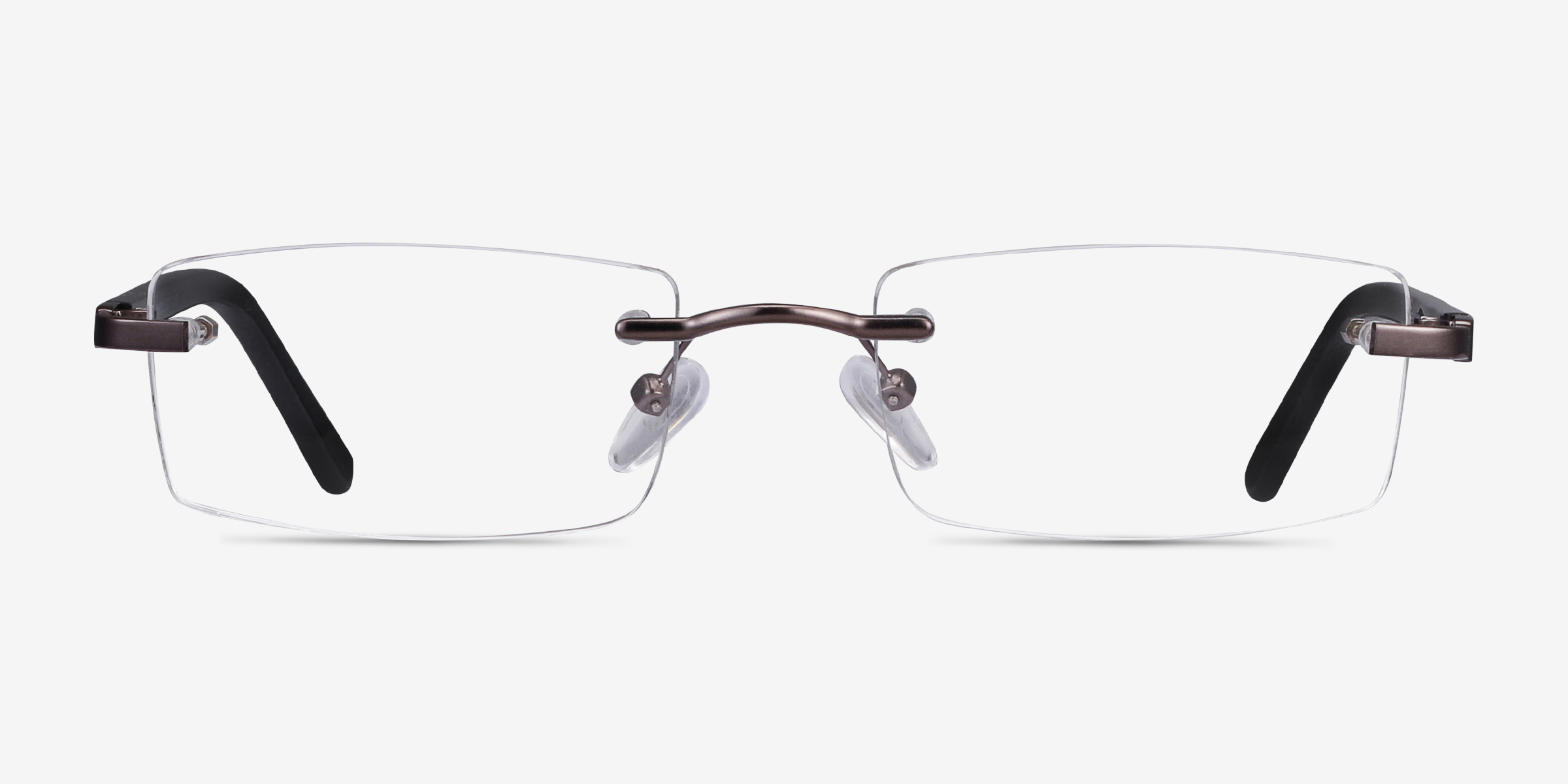 Whistle Rectangle Gunmetal Rimless Eyeglasses Eyebuydirect