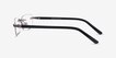 Whistle Gunmetal MetalEyeglass Frames from EyeBuyDirect, Side View