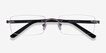 Whistle Gunmetal MetalEyeglass Frames from EyeBuyDirect, Closed View