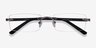 Whistle Gunmetal MetalEyeglass Frames from EyeBuyDirect, Closed View
