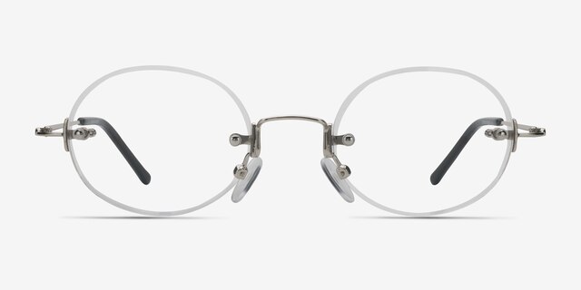Charm Argenté MétalMontures de lunettes de vue d'EyeBuyDirect, Vue de Face