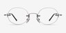 Charm Argenté MétalMontures de lunettes de vue d'EyeBuyDirect, Vue de Face