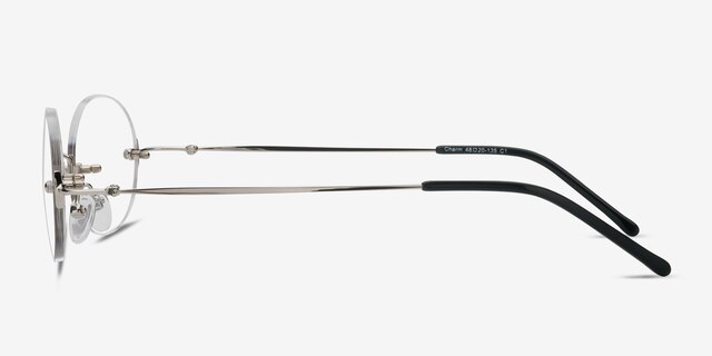 Charm Argenté MétalMontures de lunettes de vue d'EyeBuyDirect, Vue de Côté