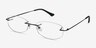 Duel Black MetalEyeglass Frames from EyeBuyDirect, Angle View